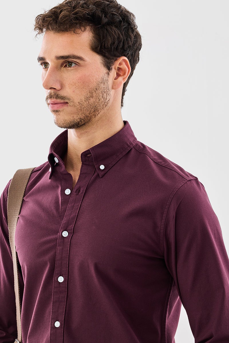 سنيتش قميص أوكتيت عنابي - Image 3